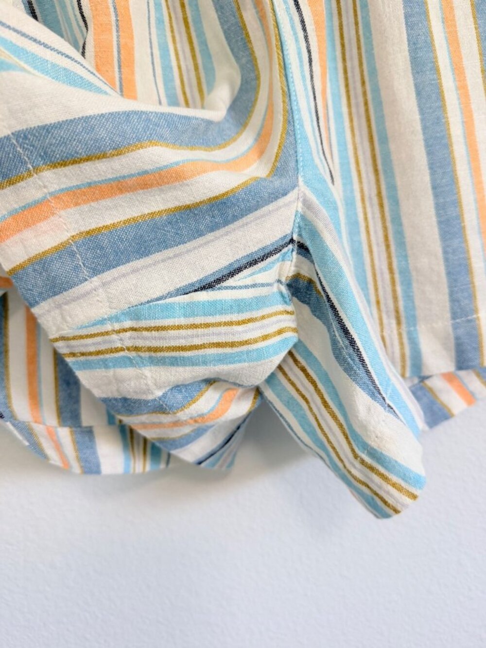 BRIGGS Multicolor Striped Linen Blend Pull On Shorts Women's Size L - Picture 7 of 8